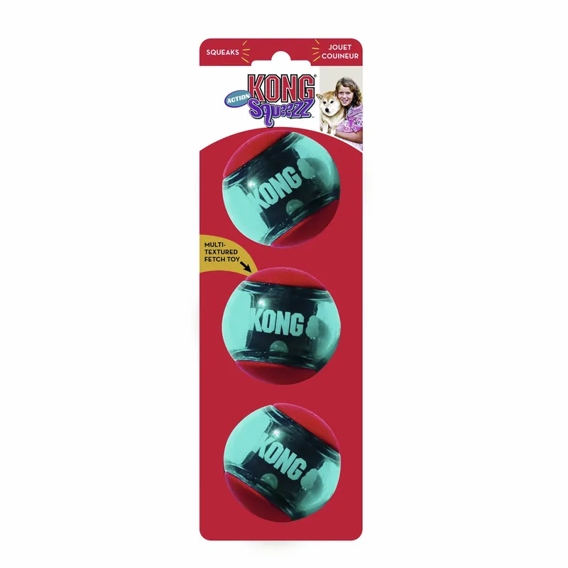 KONG Squeezz Action Red thermoplastic rubber S Beliebt